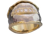 Repousse Diamond Ring designed by Hans Meevis