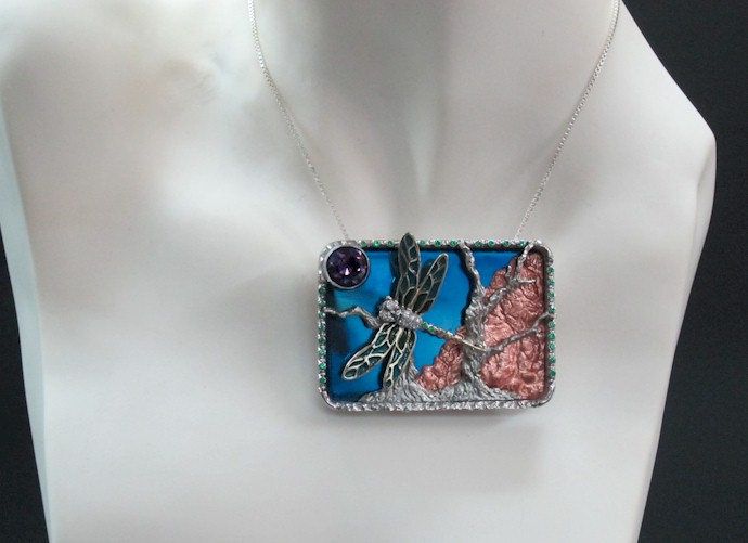 Birth Wall Sculpture - removable nature pendant