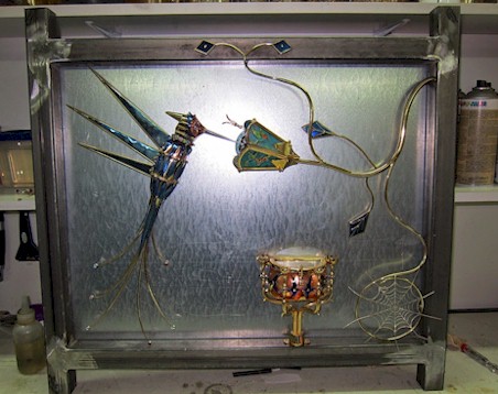 Nest Wall Sculpture - Frame and final positioning