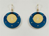 Titanium Earrings - Circle Star Design