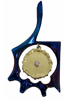 Titanium Pendant Freeform Disk Design