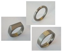 Titanium handmade rings